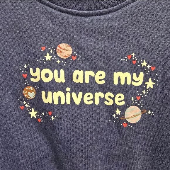 Baby Girl's Cat & Jack Fleece Universe Stars Planet Sweatshirt & Joggers Set - Picture 3 of 10
